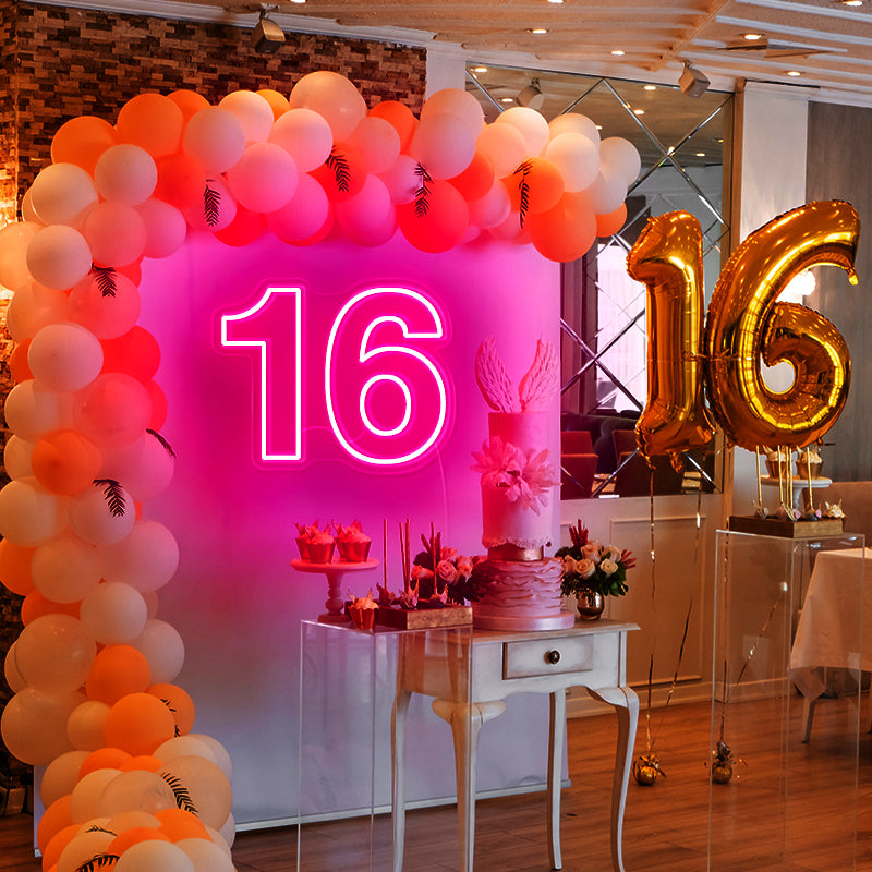 16th birthday neon light