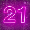 21st birthday neon sign