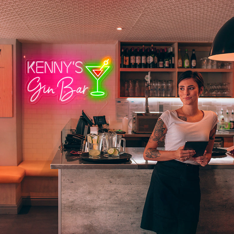 Custom first name gin bar