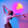 Play Button Neon Sign