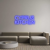 Custom neon sign CYPRUS 
KITC...