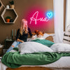 Name with Heart Neon Sign