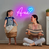 Name with Heart Neon Sign