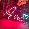 Name with Heart Neon Sign