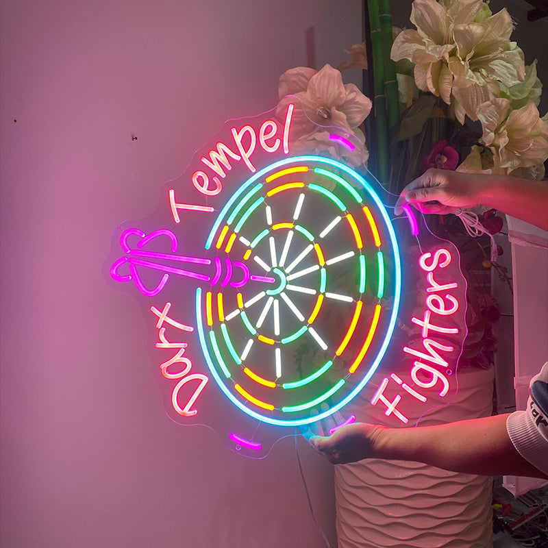 Customisable Dart Board Neon Sign
