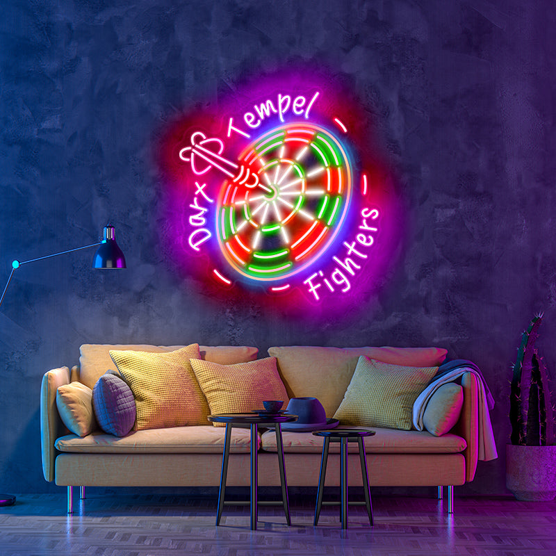 Customisable Dart Board Neon Sign