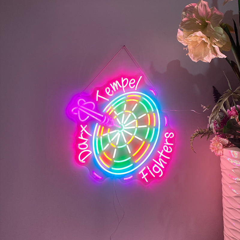 Customisable Dart Board Neon Sign