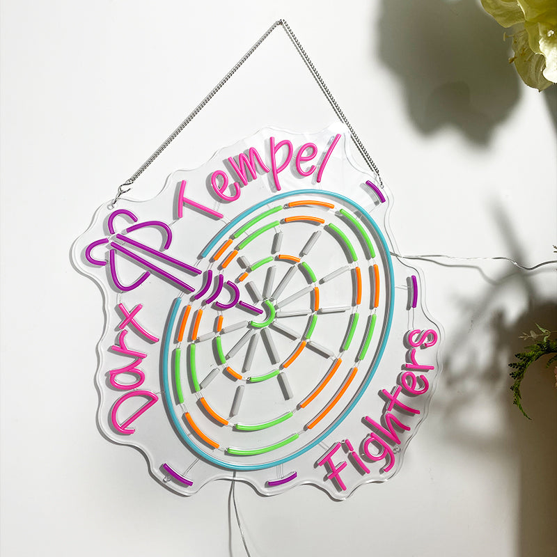 Customisable Dart Board Neon Sign