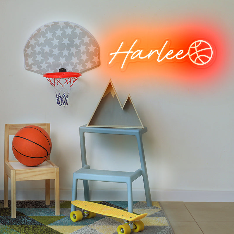 Name with Basketball Neon Sign