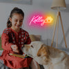 Name with Paw Print Neon Sign