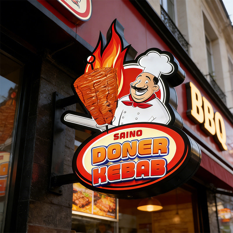 Kbbq Letters Custom BBQ LED Channel Letters | Illuminated 3D signs Custom