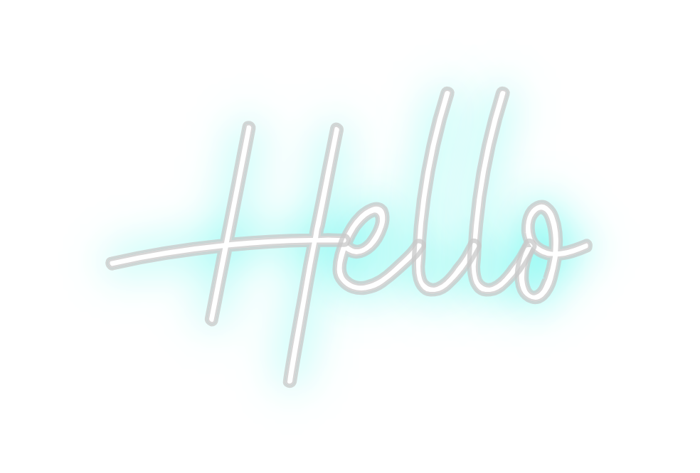 Custom neon sign Hello