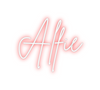 Custom neon sign Alfie