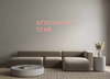 Custom neon sign SIT DOWN NEXT...