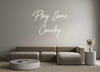 Custom neon sign Play Some 
C...