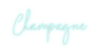 Custom neon sign Champagne