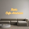 Custom neon sign Rick’s 
Cafe...