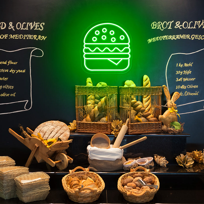 Hamburger Neon Light