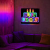 Colorful Happy Birthday Neon Light