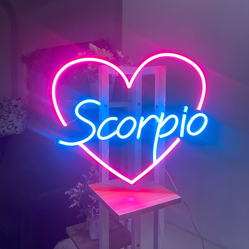 It's a boy & heart neon sign