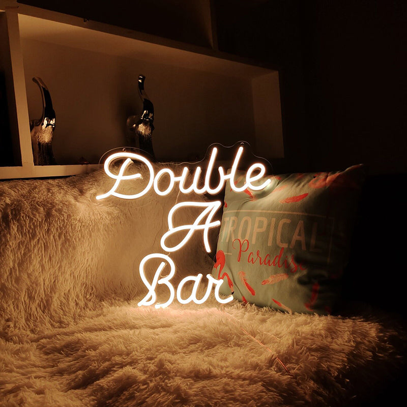 double a bar neon lights - neonpartys.co.uk