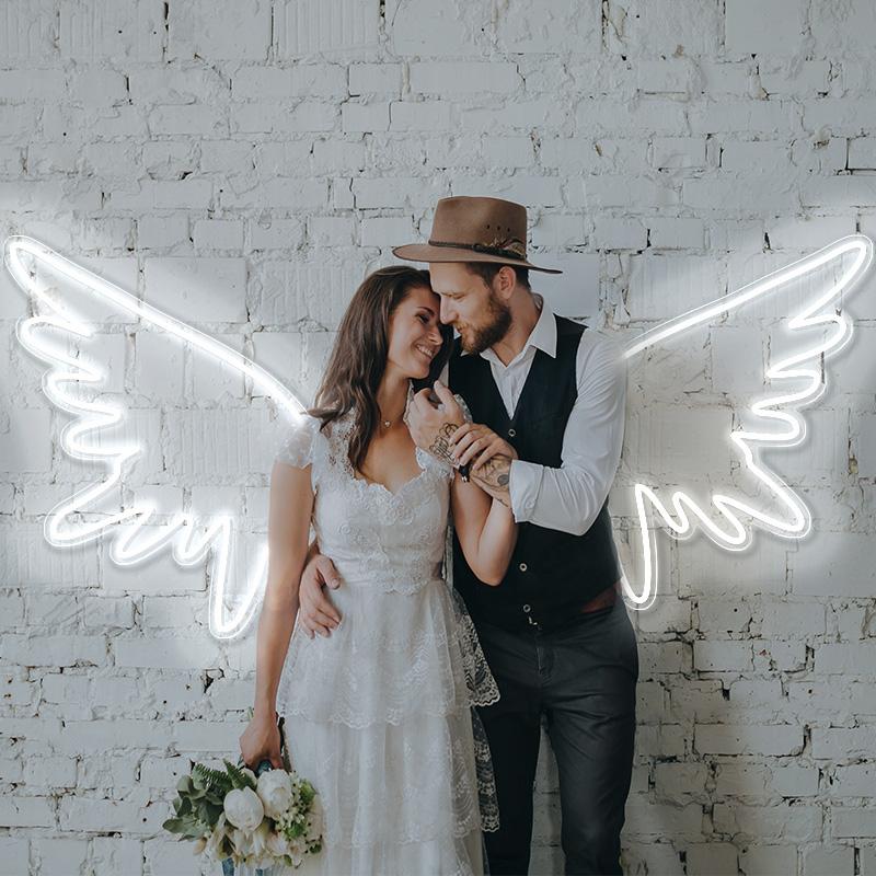 Angelic Wings neon signs - neonpartys.co.uk