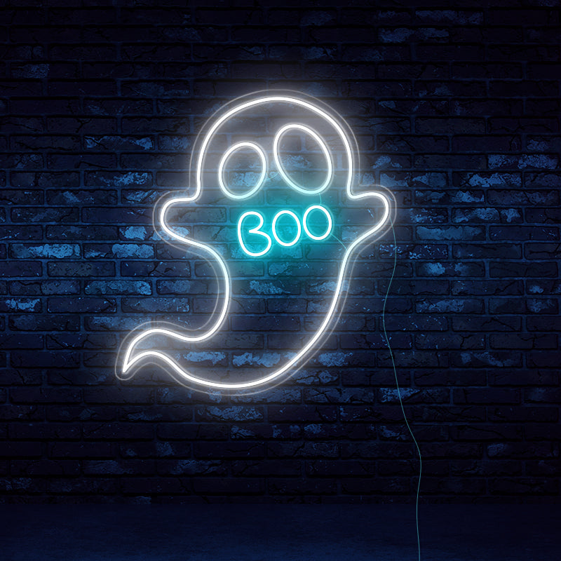 Halloween Ghost Neon Signs - neonpartys.co.uk