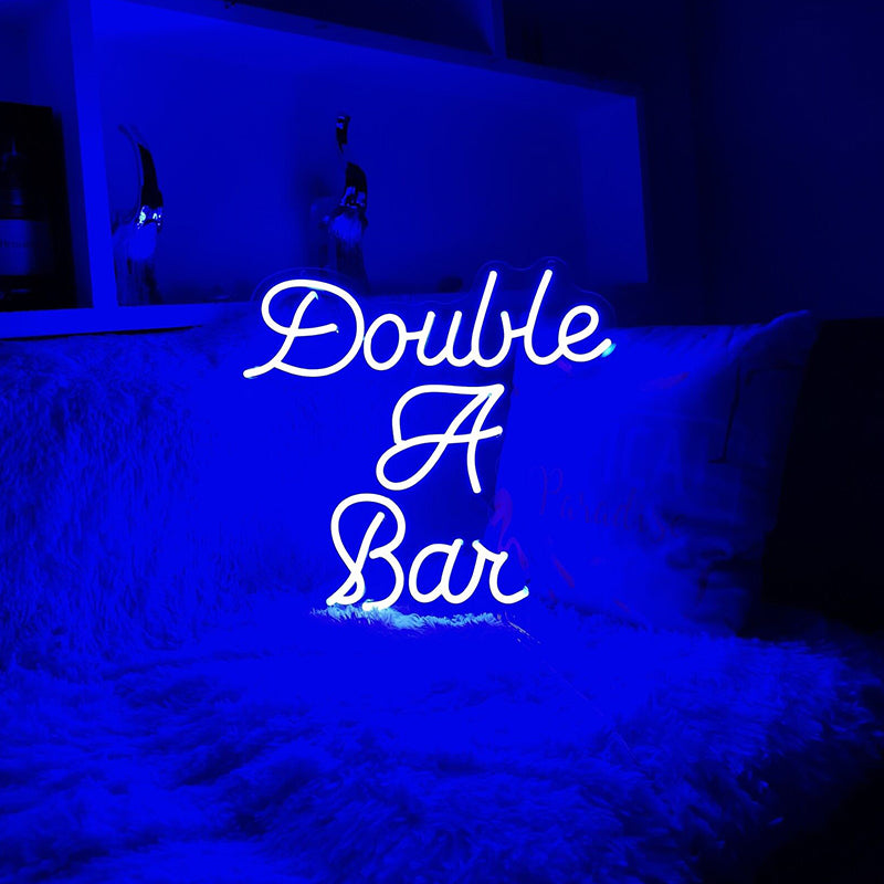 double a bar neon lights - neonpartys.co.uk