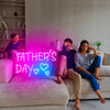 Happy FATHER'S DAY neon wall art