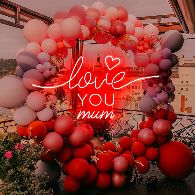 Love you mum neon light