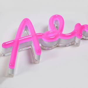 Faux Neon Letter Sign